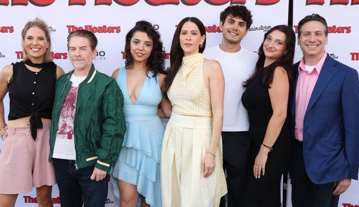 Los Angeles Premiere Of The Floaters Los Angeles CA July 17: Andra Gordon, Bekah Zornosa, Seth Green, Jackie Tohn, Ben Krieger, Jillian Jordan, Shai Korman. at Los Angeles Premiere Of The Floaters held at The Laemmle Royal in Los Angeles, CA. on July 17, 2026 Credit: AdMedia Los Angeles CA United States EDITORIAL USE ONLY  Copyright: xx ADx admphotosthree006357