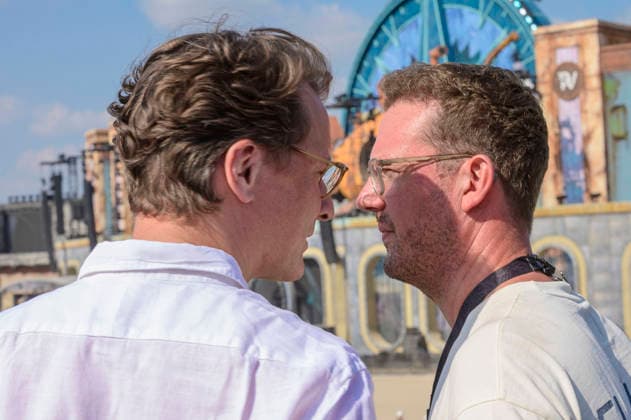 Hendrik Wüst und Bernd Dicks beim beim Rundgang über das Parookaville Festival am Flughafen in Rahmen der Sommertour 2026 des Ministerpräsidenten. Weeze, 17.07.2026 *** Hendrik Wüst and Bernd Dicks during a tour of the Parookaville Festival at the airport as part of Minister President Weeze’s 2026 summer tour, Weeze, July 17, 2026 Foto:xW.xRanderathx xFuturexImagex wuest_6770
