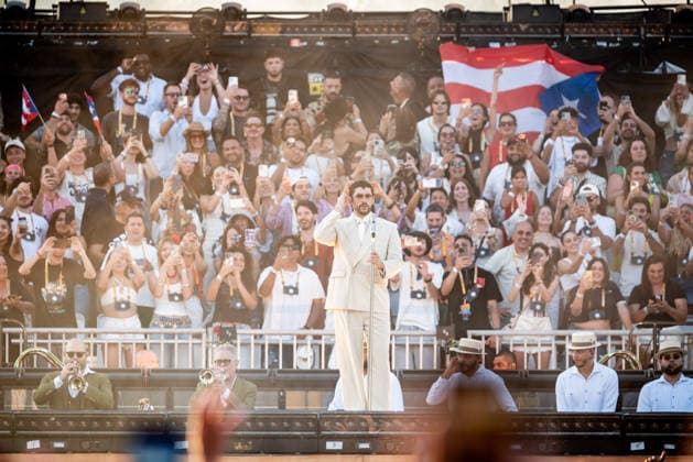 Music Concert - Bad Bunny - DeBÃ TiRAR MaS FOToS World Tour Bad Bunny (Benito Antonio Martinez Ocasio) Milan Ippodromo SNAI La Maura Italy Copyright: xMirkoxFava TSCKx xLiveMediax LPM_2569562