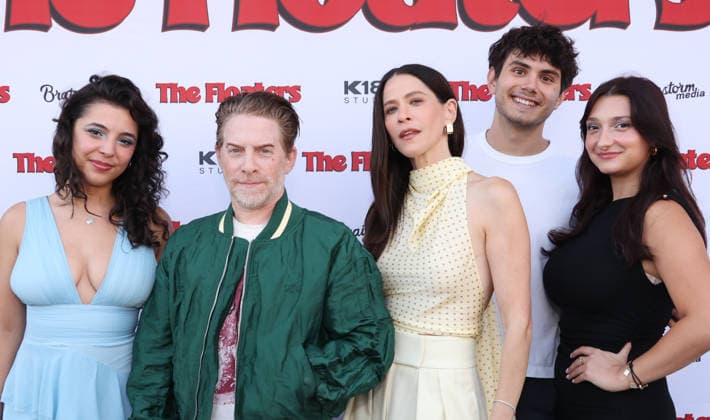 Inside arrivals for the Los Angeles premiere of The Floaters at Laemmle Royal Featuring: Bekah Zornosa, Seth Green, Jackie Tohn, Ben Krieger, Jillian Jordan Where: Los Angeles, California, United States When: 17 Jul 2026 Credit: Faye s Vision Cover Images EDITORIAL USE ONLY. NOT FOR USE BY NEWSPAPERS BASED IN THE UK. Copyright: xx coverimg55860524