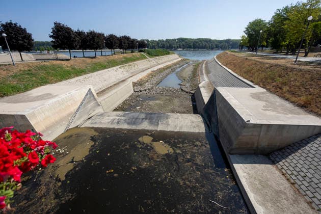 Croatia Low Water Levels A view of the low water levels on the Vuka River near Vukovar, Croatia on July 18, 2026.  DavorxJavorovic PIXSELL