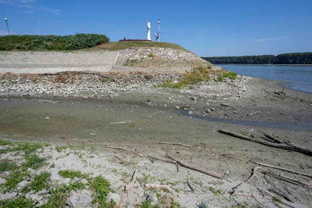 Croatia Low Water Levels A view of the low water levels on the Vuka River near Vukovar, Croatia on July 18, 2026.  DavorxJavorovic PIXSELL