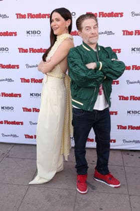 Los Angeles CA July 17: Jackie Tohn, Seth Green. at Los Angeles Premiere Of The Floaters held at The Laemmle Royal in Los Angeles, CA. on July 17, 2026 Copyright: xAdMediax MediaPunchx