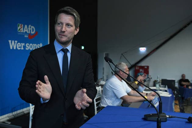 Listenaufstellung der AfD NRW am 18.07.2026 im Eventzentrum.NRW in Marl Dr. Martin Vincentz ( Landessprecher Fraktionsvorsitzender AfD NRW ) *** AfD NRW Candidate List Announcement on July 18, 2026, at the Eventzentrum NRW in Marl Dr. Martin Vincentz, State Spokesperson and AfD NRW Caucus Chair xRx