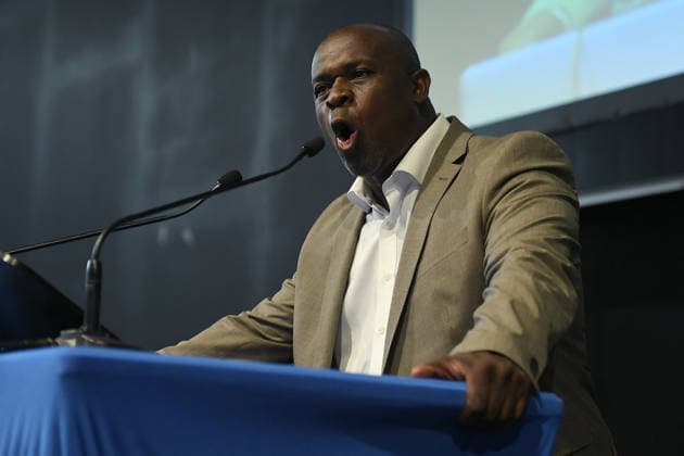 Listenaufstellung der AfD NRW am 18.07.2026 im Eventzentrum.NRW in Marl Serge Menga Nsibu ( Politischer Aktivist ) *** AfD NRW Candidate List Announcement on July 18, 2026, at the Eventzentrum NRW in Marl; Serge Menga Nsibu, Political Activist xRx