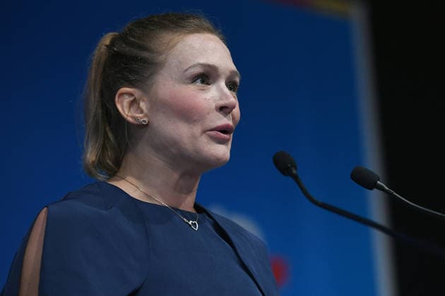 Listenaufstellung der AfD NRW am 18.07.2026 im Eventzentrum.NRW in Marl Wiebke Herrmann ( AfD Köln, Fraktionsmitglied ) *** AfD NRW candidate list announcement on July 18, 2026, at the Eventzentrum NRW in Marl; Wiebke Herrmann, AfD Cologne, member of the parliamentary caucus xRx