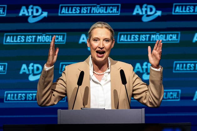 Alice Elisabeth Weidel (AfD) - Wahlkampfauftaktveranstaltung der AfD Sachsen-Anhalt in der Messe Magdeburg am Sonnabend, den 18. Juli 2026 in Magdeburg. *** Alice Elisabeth Weidel: AfD Saxony-Anhalt’s campaign kickoff event at the Magdeburg Exhibition Center on Saturday, July 18, 2026, in Magdeburg