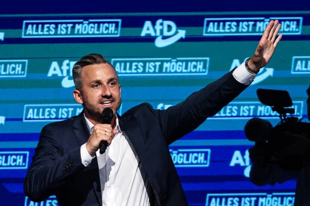Ulrich Siegmund (AfD, Sachsen-Anhalt) - Wahlkampfauftaktveranstaltung der AfD Sachsen-Anhalt in der Messe Magdeburg am Sonnabend, den 18. Juli 2026 in Magdeburg. *** Ulrich Siegmund, AfD, Saxony-Anhalt: Kickoff event for the AfD Saxony-Anhalt election campaign at the Magdeburg Exhibition Center on Saturday, July 18, 2026, in Magdeburg