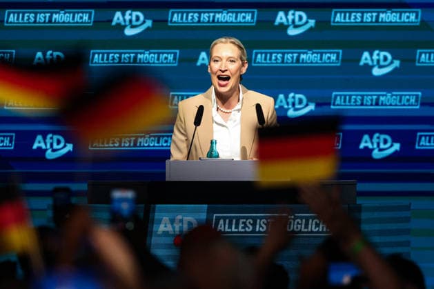 Alice Elisabeth Weidel (AfD) - Wahlkampfauftaktveranstaltung der AfD Sachsen-Anhalt in der Messe Magdeburg am Sonnabend, den 18. Juli 2026 in Magdeburg. *** Alice Elisabeth Weidel: AfD Saxony-Anhalt’s campaign kickoff event at the Magdeburg Exhibition Center on Saturday, July 18, 2026, in Magdeburg