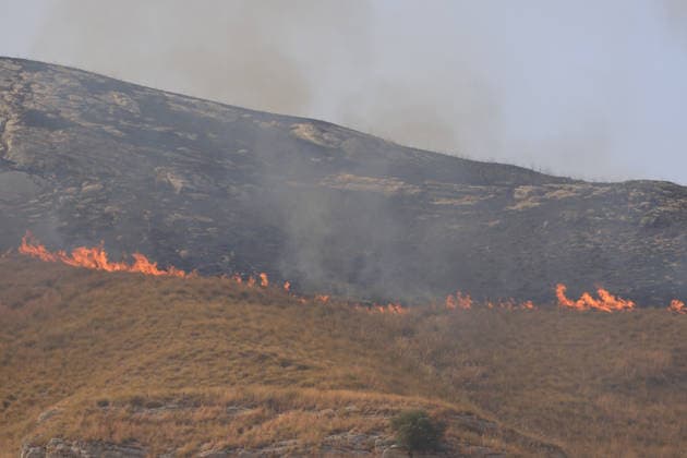 Forest fires continue on the Italian island of Sicily PALERMO, ITALY - JULY 18: Smoke and flames rise from a forest fire spreading across the slopes of Mount Iato near Palermo on the island of Sicily, Italy, on July 18, 2026, as ground and air crews continue their efforts to contain the blaze. Forest fires breaking out at various points on the island are continuing. Alberto Lo Bianco Anadolu Palermo Italy. Editorial use only. Please get in touch for any other usage.  Copyright: x2026xAnadoluxAlbertoxLoxBiancox