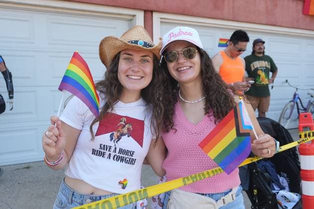July 18, 2026, San Diego, California, Unted States: People cheer and wave the rainbow flags on the sidewalk during the parade..The 2026 San Diego Pride Parade fills the streets of Hillcrest area with color, energy, and a powerful sense of community as thousands of people gather to celebrate LGBTQ+ pride and equality on July 18th, 2026, in San Diego, California. Participants wave rainbow flags, dance alongside decorated floats, and cheer for local organizations, businesses, and advocacy groups that march through the streets. Allies line the parade route, creating an atmosphere of joy while also recognizing Pride s roots in the fight for equal rights. San Diego Unted States  - ZUMAs197 20260718_aaa_s197_109 Copyright: xWaixLeexMichaelxHox