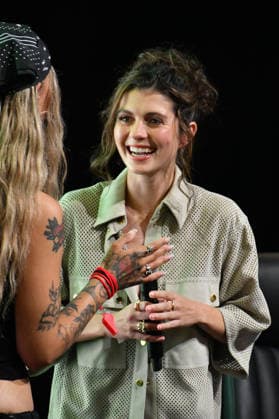 NEW YORK, NY - JULY 18: Emily Bader pictured during Netflix Games and FIFA: The Couch Cup on day 3 of Fanatics Fest NYC on July 18, 2026 at Javits Center in New York City. Copyright: xmpi099 MediaPunchx