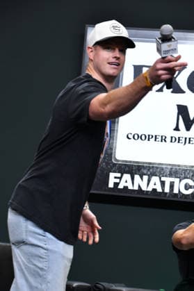 NEW YORK, NY - JULY 18: Reed Blankenship during Exciting Mics with Cooper DeJean and Reed Blankenship at day 3 of Fanatics Fest NYC on July 18, 2026 at Javits Center in New York City. Copyright: xmpi099 MediaPunchx