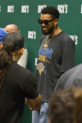 NEW YORK, NY - JULY 18: Karl-Anthony Towns pictured during day 3 of Fanatics Fest NYC on July 18, 2026 at Javits Center in New York City. Copyright: xmpi099 MediaPunchx