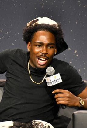 NEW YORK, NY - JULY 18: Kam Patterson pictured during Da Get Got with Marshawn Lynch and Mike Robinson on day 3 of Fanatics Fest NYC on July 18, 2026 at Javits Center in New York City. Copyright: xmpi099 MediaPunchx