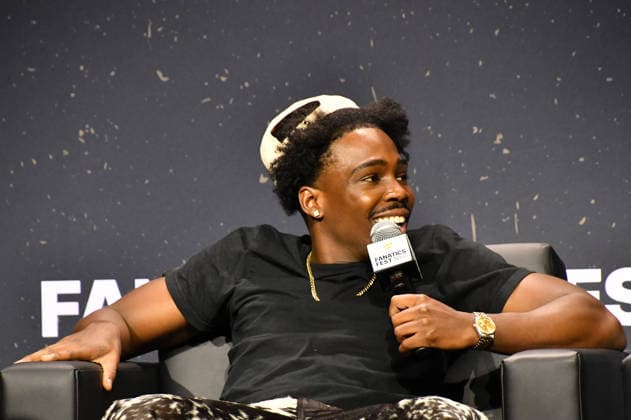 NEW YORK, NY - JULY 18: Kam Patterson pictured during Da Get Got with Marshawn Lynch and Mike Robinson on day 3 of Fanatics Fest NYC on July 18, 2026 at Javits Center in New York City. Copyright: xmpi099 MediaPunchx