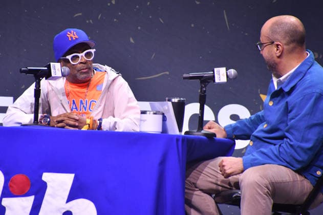 NEW YORK, NY - JULY 18: Spike Lee and Roger Bennett pictured during Men in Blazers on day 3 of Fanatics Fest NYC on July 18, 2026 at Javits Center in New York City. Copyright: xmpi099 MediaPunchx