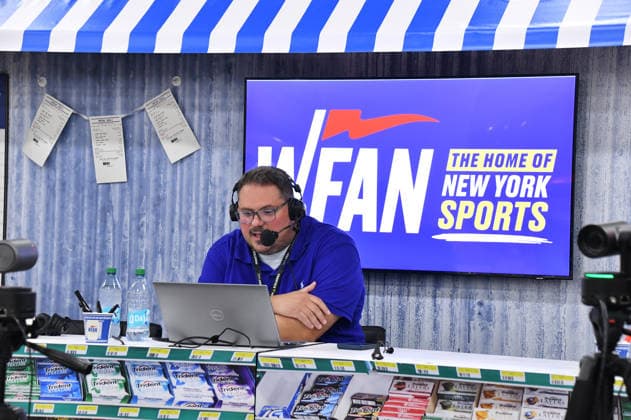 NEW YORK, NY - JULY 18: Chris Mcmonigle during WFAN Sports Radio Luve Broadcast at day 3 of Fanatics Fest NYC on July 18, 2026 at Javits Center in New York City. Copyright: xmpi099 MediaPunchx
