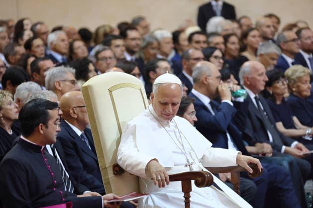 ITALY - POPE LEO XIV ATTENDS A CONCERT IN THE APOSTOLIC PALACE AT THE SUMMER PAPAL RESIDENCE IN CASTEL GANDOLFO - 2026 7 18 Italy, Castel Gandolfo, Vatican, 2026 7 18.Pope Leo XIV attend a concert in the Apostolic Palace at the summer papal residence in Castel Gandolfo EDITORIAL USE ONLY - NO BOOKS Copyright: xGgalazkax