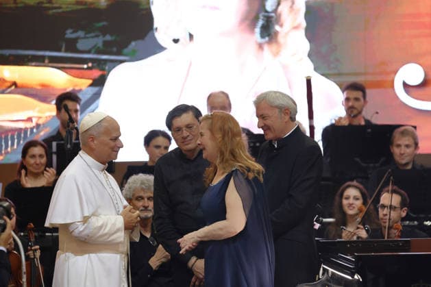 ITALY - POPE LEO XIV ATTENDS A CONCERT IN THE APOSTOLIC PALACE AT THE SUMMER PAPAL RESIDENCE IN CASTEL GANDOLFO - 2026 7 18 Italy, Castel Gandolfo, Vatican, 2026 7 18.Pope Leo XIV attend a concert in the Apostolic Palace at the summer papal residence in Castel Gandolfo EDITORIAL USE ONLY - NO BOOKS Copyright: xGgalazkax