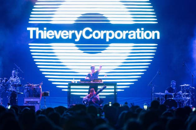 July 19, 2026, Belgrade, Central Serbia, Serbia: 2026718, Belgrade, Serbia -American electronic music band Thievery Corporation perform live on stage during a concert at the Open Air Corner in Luka Beograd Belgrade Serbia  - ZUMAd223 20260719_zip_d223_017 Copyright: xMarkoxDimicx