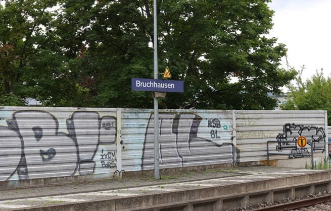 19.07.2026, xsvx, News, Bahnhof Ettlingen-Bruchhausen wo der Angriff auf einen Bahn-Mitarbeiter geschehen ist. Ettlingen-Bruchhausen *** July 19, 2026, xsvx, News, Ettlingen-Bruchhausen Train Station, where the attack on a railway employee took place Ettlingen-Bruchhausen