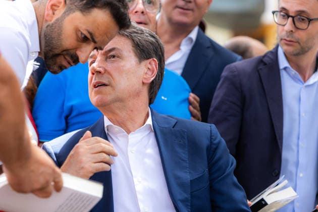 Italy: Giuseppe Conte in Palermo for against mafia s debate Giuseppe Conte, Five Stars Movement s leader, is in Palermo for the against the mafia debate. Palermo Italy Copyright: AntonioxMelita