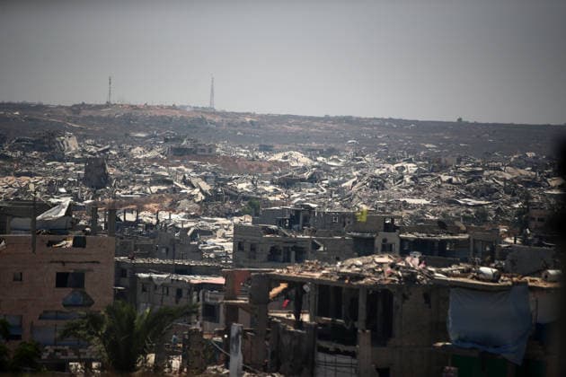 Aftermath of Israeli Airstrike In Gaza General view of destroyed buildings in eastern Gaza City, on July 19, 2026. Gaza continues to experience daily violence despite a formal ceasefire in place since October, with both the Israeli military and Hamas accusing one another of violating the truce. Gaza Palestine  Copyright: xMajdixFathix originalFilename: fathi-notitle260719_npnbq.jpg