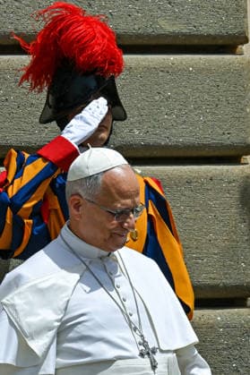 ITALY - POPE LEO XIV LEADING THE ANGELUS PRAYER IN CASTEL GANDOLFO NEAR ROME - 2026 7 19 Italy, Albano , Vatican, 2026 7 19 Pope Leo XIV leading the Angelus prayer in Castel Gandolfo near Rome, EDITORIAL USE ONLY - NO BOOKS Copyright: xALESSIAxGIULIANIx