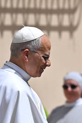 ITALY - POPE LEO XIV LEADING THE ANGELUS PRAYER IN CASTEL GANDOLFO NEAR ROME - 2026 7 19 Italy, Albano , Vatican, 2026 7 19 Pope Leo XIV leading the Angelus prayer in Castel Gandolfo near Rome, EDITORIAL USE ONLY - NO BOOKS Copyright: xALESSIAxGIULIANIx
