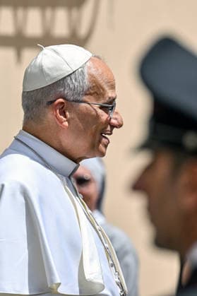 ITALY - POPE LEO XIV LEADING THE ANGELUS PRAYER IN CASTEL GANDOLFO NEAR ROME - 2026 7 19 Italy, Albano , Vatican, 2026 7 19 Pope Leo XIV leading the Angelus prayer in Castel Gandolfo near Rome, EDITORIAL USE ONLY - NO BOOKS Copyright: xALESSIAxGIULIANIx