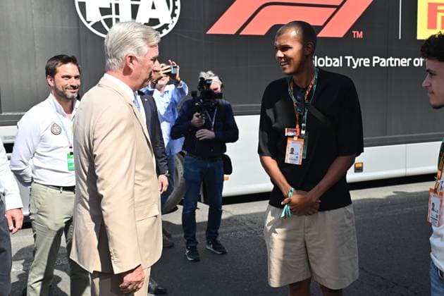 The King Visits The Formula 1 Belgian Grand Prix SPA-FRANCORCHAMPS, BELGIUM - JULY 19 : The King meets with Stromae. King Philippe attends the Formula 1 Belgian Grand Prix at the Spa-Francorchamps circuit. The King visits the paddock and the team facilities of Mercedes-AMG and Ferrari. He speaks with various drivers and members of the technical teams..After the race, the King presents the trophy to the winner.on July 19, 2026 in Spa-Francorchamps, Belgium, 19 07 2026 Spa-Francorchamps Belgium  Copyright: xBertxVanxDenxBrouckex