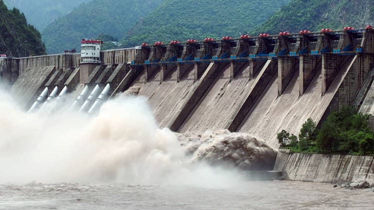 RECORD DATE NOT STATED Gates of the Salal Dam Opens in J&K s Reasi District Reasi Jammu & Kashmir , Jul 19 (ANI): A view of the multiple opened spillway gates of the Salal Dam amid rising Chenab River water level, in Reasi on Sunday. (ANI Video Grab) Reasi Jammu and Kashmir India Copyright: xANIx ANI_20260719259