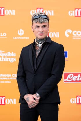 July 19, 2026, Giffoni Valle Piana, Salerno, Italy: Italian singer Manuel Franco Rocati aka Rosa Chemical attends the photocall at 56th Giffoni Film Festival 2026 in Giffoni Valle Piana, Salerno, Italy on July 19, 2026. Giffoni Valle Piana Italy  - ZUMAl175 20260719_zip_l175_124 Copyright: xFrancescoxLucianox