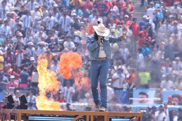 RECORD DATE NOT STATED 2026 World Cup Final - Post Malone At Closing Ceremony - USA Post Malone performs during the Closing ceremony ahead of the FIFA World Cup 2026 final football match between Spain and Argentina on July 19, 2026 in East Rutherford, NJ, USA. Photo by Charles Guerin ABACAPRESS.COM East Rutherford NJ United States  Copyright: xGuerinxCharles ABACAx