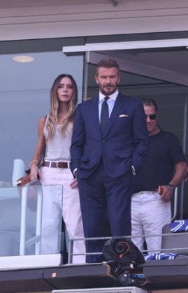 2026 World Cup Final - Beckham Family In The Stands - USA Victoria Beckham and David Beckham in the stands during the Closing ceremony ahead of the FIFA World Cup 2026 final football match between Spain and Argentina on July 19, 2026 in East Rutherford, NJ, USA. Photo by Charles Guerin ABACAPRESS.COM East Rutherford NJ United States  Copyright: xGuerinxCharles ABACAx