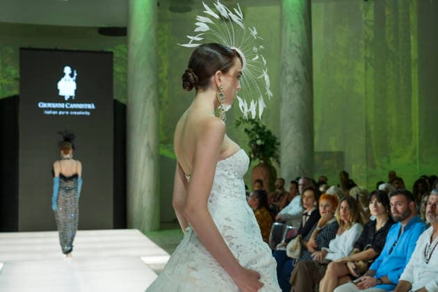 IPA86820026 - Rome Giovanni CannistrÃ ™s fashion show at the Rome Fashion Show Haute Couture 2026 at the Salone delle Colonne In the photo: Giovanni CannistrÃ  Copyright: xBArbaraxAmendolax xBarbaraxAmendolax 86820026