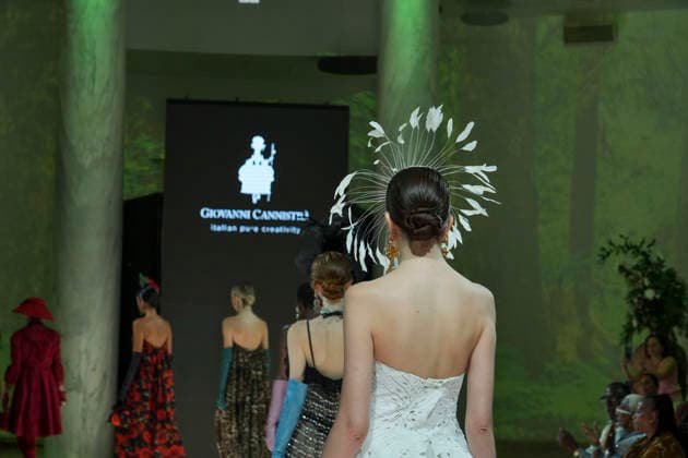 IPA86820096 - Rome Giovanni CannistrÃ ™s fashion show at the Rome Fashion Show Haute Couture 2026 at the Salone delle Colonne In the photo: Giovanni CannistrÃ  Copyright: xBArbaraxAmendolax xBarbaraxAmendolax 86820096