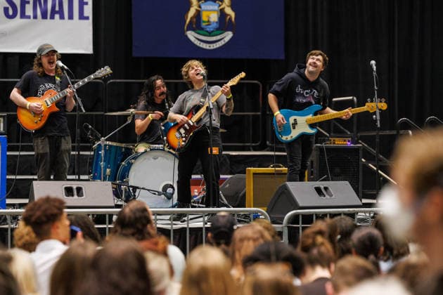 July 19, 2026, Lansing, Michigan, USA: RODEO BOYS perform during a rally for U.S. Senate candidate Abdul El-Sayed in Lansing, Mich., on July 19, 2026. The rally also included U.S. Sen. Bernie Sanders, U.S. Rep. Alexandria Ocasio-Cortez and U.S. House candidate William Lawrence. Lansing USA - ZUMAr192 20260719_znp_r192_012 Copyright: xAndrewxRothx