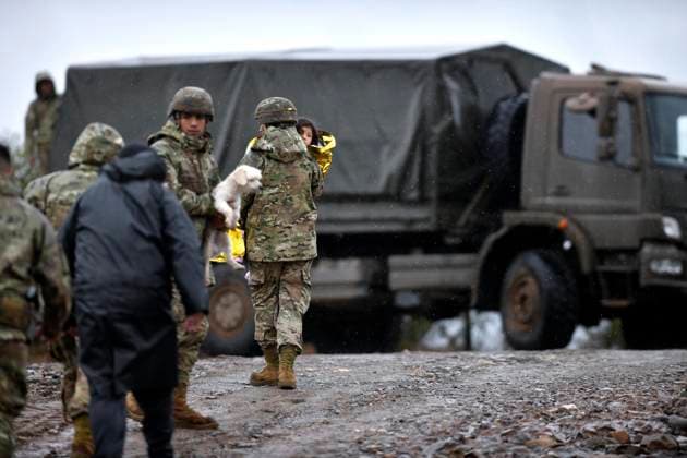 Coquimbo, July 19, 2026 In the municipality of Coquimbo, in the rural area of Tambillos, the Chilean Army is using heavy machinery to rescue families who have been cut off due to the flooding of the Alejandro Pizarro Aton streams in Chile, CHILE Aton 1173896  Copyright: AlejandroxPizarro AtonxChile