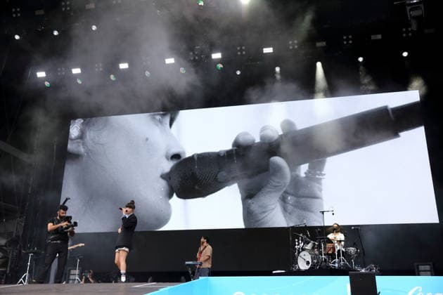 Noga Erez beim Lollapalooza Festival im Olympiapark in Berlin, 19. Juli 2026. Lollapalooza Berlin 2026 *** Noga Erez at the Lollapalooza Festival in Berlin s Olympic Park, July 19, 2026 Lollapalooza Berlin 2026