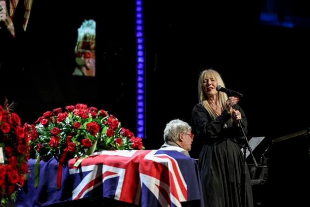 DERRYN HINCH STATE FUNERAL, Nikki Nicholls during a State Funeral Service for Derryn Hinch at the Timber Yard, Melbourne, Monday, July 20, 2026. . Outspoken media figure and former senator Derryn Hinch has died at the age of 82 after a long and public health battle. ( NO ARCHIVING MELBOURNE VICTORIA AUSTRALIA  Copyright: xEDDIExJIMx 20260720142289647451