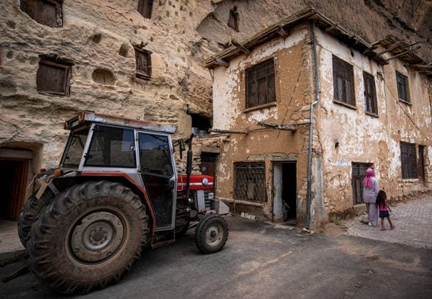 Historic grain granaries stand the test of time in Turkiye s Karaman KARAMAN, TURKIYE - JULY 20: A view of historic rock-carved granaries, carved by hand into a single rock mass, continue to preserve Anatolia s agricultural heritage with their centuries-old functionality and distinctive architecture, in Taskale village of Karaman, Turkiye on July 20, 2026. Despite the use of modern storage methods, more than 250 granaries remain in active use by local residents, naturally preserving grain for years thanks to the humidity and temperature balance provided by the clay-rich limestone. Mahmut Serdar Alakus Anadolu Karaman Turkey. Editorial use only. Please get in touch for any other usage.  Copyright: x2026xAnadoluxMahmutxSerdarxAlakuÅüx