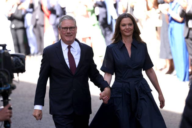 Sir Keir Starmer, British Prime Minister and wife Victoria leaving after Sir Keir Starmer gave a final speech as Labour Prime Minister before leaving Number 10 Downing Street to go to Buckingham Palace to meet King Charles III and formally offer his resignation. Andy Burnham will then make his way to Buckingham Palace and King Charles III will ask him to form a government. Once Burnham accepts this, he will become Prime Minister and head to Downing Street to speak to the nation and the world. Sir Keir Starmer, and Andy Burnham, British Prime Minister, Number 10 Downing Street, London, 20th July, 2026.  .