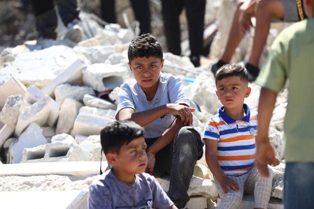 Israeli forces demolish Palestinian home in West Bank HEBRON, PALESTINE- JULY 20: Palestinian children sit on the rubble after Israeli forces demolished the home of Palestinian Ahmed Masalmeh in Beit Awwa, Hebron, West Bank, on July 20, 2026. The house was demolished on the grounds that it had been been built without a permit. Palestinians gathered on the debris following the demolition. Wisam Hashlamoun Anadolu Hebron West Bank. Editorial use only. Please get in touch for any other usage.  Copyright: x2026xAnadoluxWisamxHashlamounx