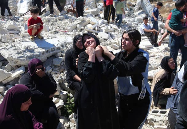 Israeli forces demolish Palestinian home in West Bank HEBRON, PALESTINE - JULY 20: Grieving Palestinian women react on the rubble after Israeli forces demolished the home of Palestinian Ahmed Masalmeh in Beit Awwa, Hebron, West Bank, on July 20, 2026. The house was demolished on the grounds that it had been built without a permit. Palestinians gathered at the demolished home in the aftermath of the operation. Wisam Hashlamoun Anadolu Hebron West Bank. Editorial use only. Please get in touch for any other usage.  Copyright: x2026xAnadoluxWisamxHashlamounx