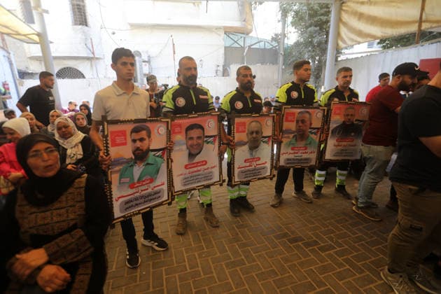 Palestinians hold solidarity rally for prisoners in Gaza City Palestinians take part in a solidarity rally outside the International Committee of the Red Cross (ICRC) headquarters in Gaza City, on July 20, 2026, in support of Palestinian prisoners held in Israeli jails. The demonstration, organized by the Prisoners Committee of the National and Islamic Forces, called for the release of prisoners and urged the international community to protect their rights and end their detention. Photo by Mohammed Salha apaimages Gaza Gaza Strip Palestinian Territory 200726_Gaza_MS_00(19) Copyright: xapaimagesxMohammedxSalhax xapaimagesx