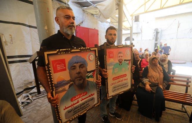 Palestinians hold solidarity rally for prisoners in Gaza City Palestinians take part in a solidarity rally outside the International Committee of the Red Cross (ICRC) headquarters in Gaza City, on July 20, 2026, in support of Palestinian prisoners held in Israeli jails. The demonstration, organized by the Prisoners Committee of the National and Islamic Forces, called for the release of prisoners and urged the international community to protect their rights and end their detention. Photo by Mohammed Salha apaimages Gaza Gaza Strip Palestinian Territory 200726_Gaza_MS_00(2) Copyright: xapaimagesxMohammedxSalhax xapaimagesx