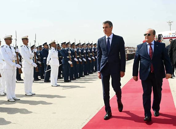 RECORD DATE NOT STATED Algeria Spain Politics Sifi Ghrieb, Algerian Prime Minister, Receives Spanish Prime Minister Pedro Sánchez in Algiers, Algeria, on July 20, 2026. Pedro Sánchez is on an official visit to Algeria. Photos: APP via the Prime Minister’s Office, ALGIERS, ALGERIA Copyright: xAlgÃ riexPressexPhotosxAPPxAlgÃ riexPressexPhotosx AlgÃ rie Espagne - Politique (4)