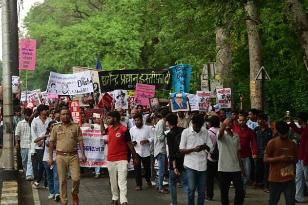 July 20, 2026, Prayagraj, Uttar Pradesh, India: Prayagraj: People stage a protest in support of activist Sonam Wangchuk and the Cockroach Janta Party s protest at Delhi s Jantar Mantar, demanding Union Education Minister Dharmendra PradhanÃ¢â‚¬â ¢s resignation, in Prayagraj on Monday, July 20, 2026. Prayagraj India - ZUMAv115 20260720_zap_v115_012 Copyright: xPrabhatxKumarxVermax